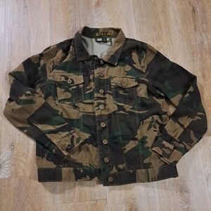 TAXI Camo Denim Cotton Jacket Women's Size Medium